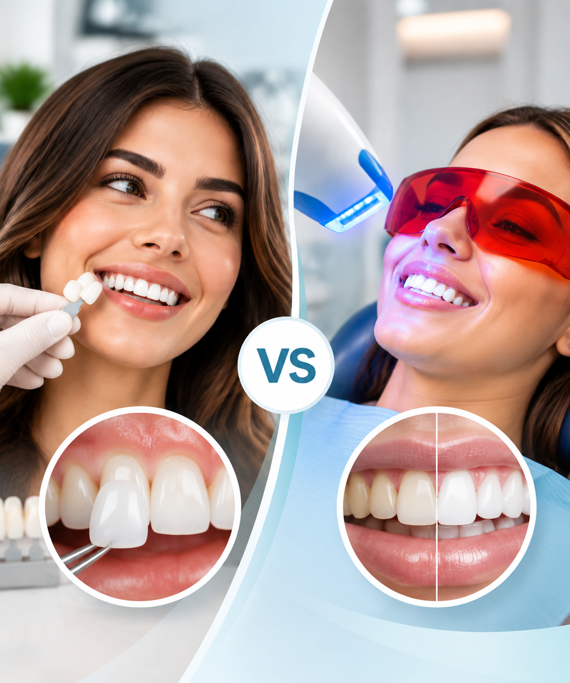 Dental veneers and teeth whitening treatment options